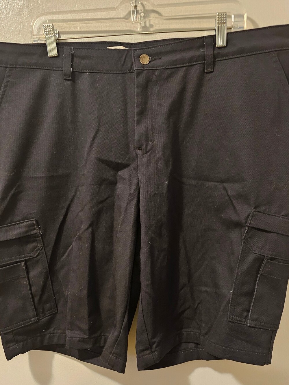 Dickies Black Utility Cargo Shorts High Rise Women's Size 18W/11 NWT‎